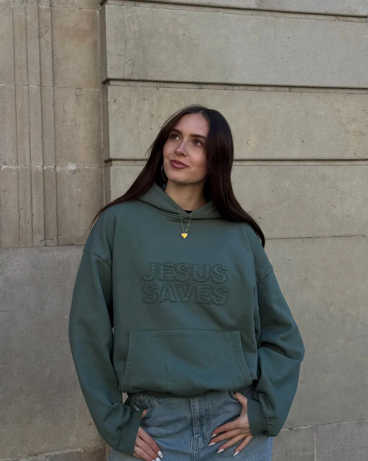 Basic Jesus Saves Hoodie - Image 3