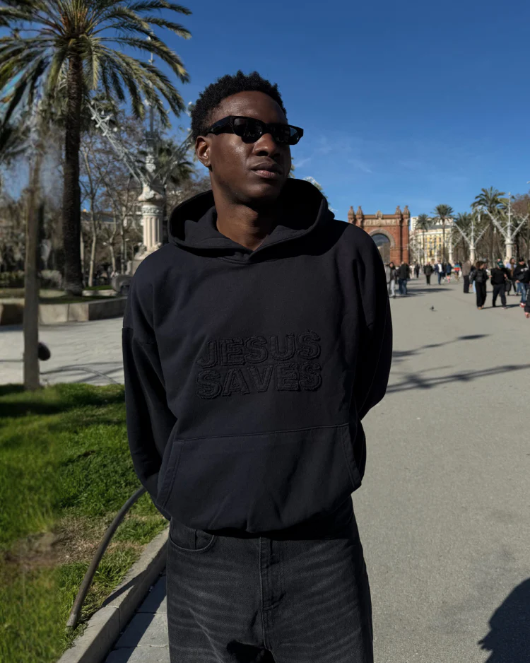 Basic Jesus Saves Hoodie - Image 3